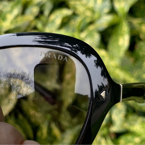 Prada Black SPR 09O Logo Sunglasses | NO CASE | Designer Eyewear Made in Italy - Picture 9 of 9